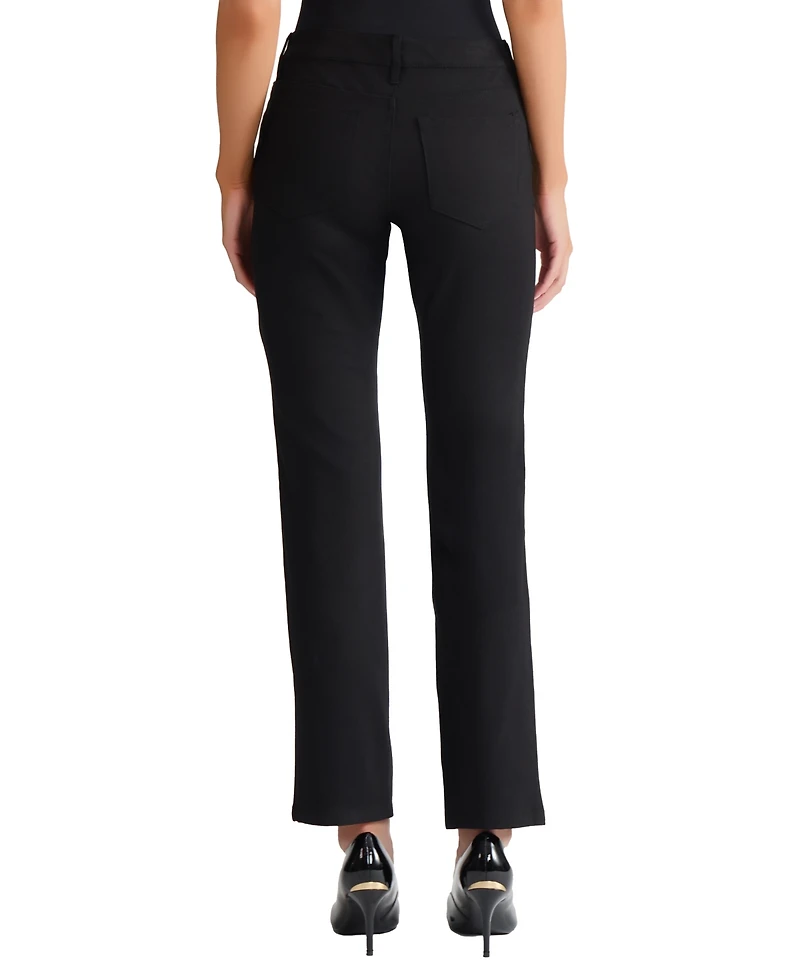 Jones New York Women's Lexington Mid Rise Straight Leg Denim Jeans