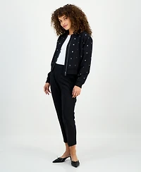 I.n.c. International Concepts Petite Studded Zip-Front Jacket, Macy's Exclusive