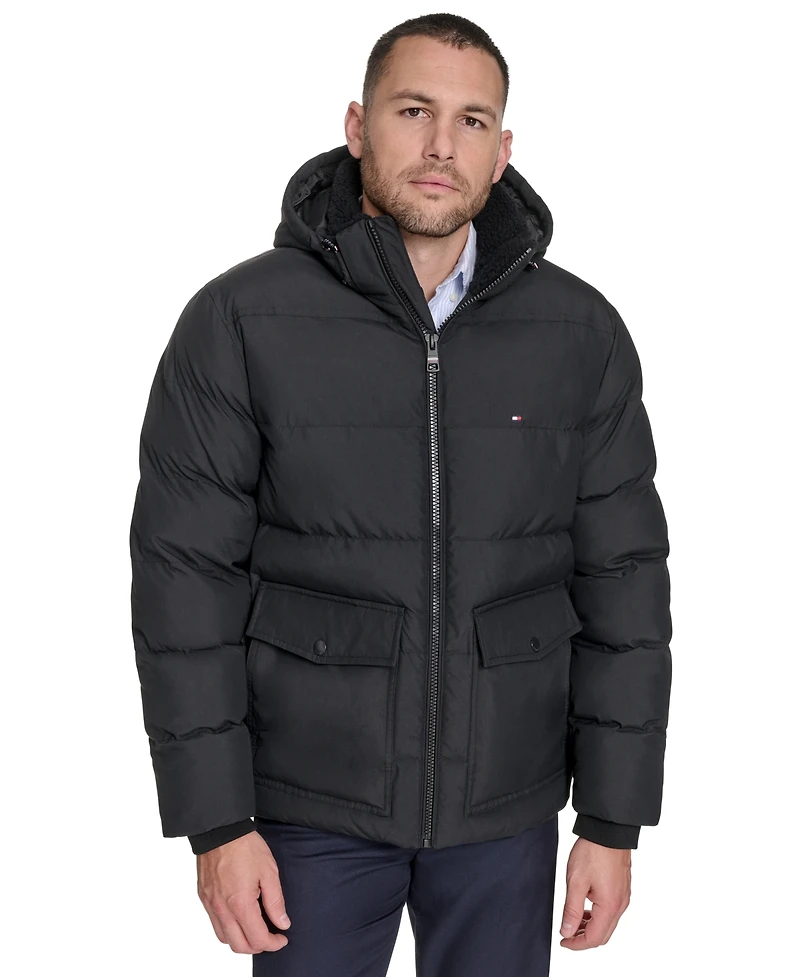 Tommy Hilfiger Men's Two Pocket Hooded Puffer Jacket