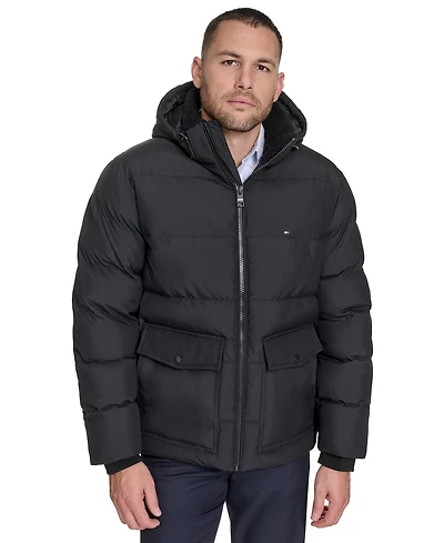 Tommy Hilfiger Men's Two Pocket Hooded Puffer Jacket