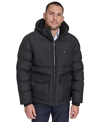 Tommy Hilfiger Men's Two Pocket Hooded Puffer Jacket