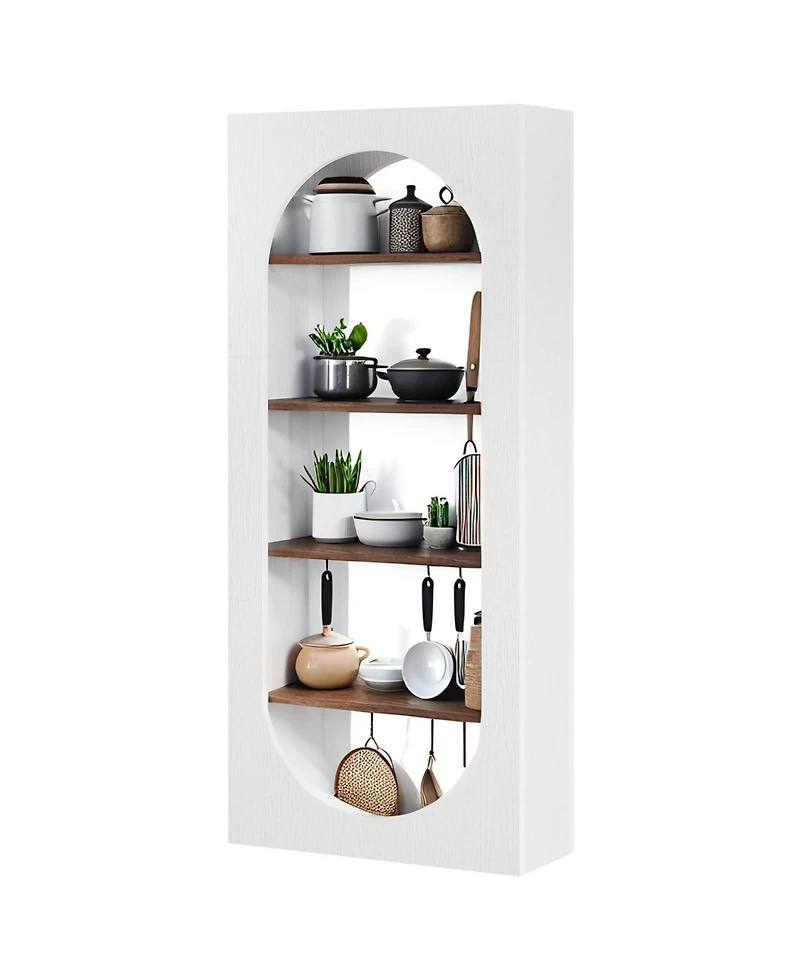 Tribesigns 5-Tier Kitchen Pantry Shelf, 70.8" Tall Industrial Storage Organizer with Open Shelves