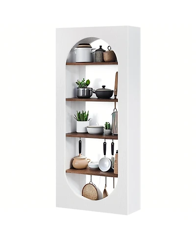 Tribesigns 5-Tier Kitchen Pantry Shelf, 70.8" Tall Industrial Storage Organizer with Open Shelves