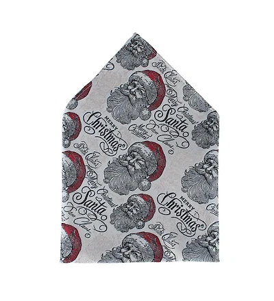 Trafalgar Men's Santa Claus Is Watching Silk 12x12 Pocket Square