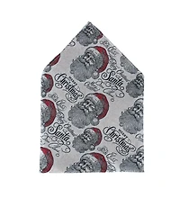 Trafalgar Men's Santa Claus Is Watching Silk 12x12 Pocket Square