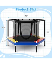 Gymax 48'' Recreational Trampoline for Kids 4 Ft Indoor & Outdoor Trampoline