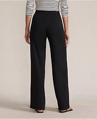 Lands' End Women's Tall Serious Sweats High Rise Fleece Lined Straight Leg Pants