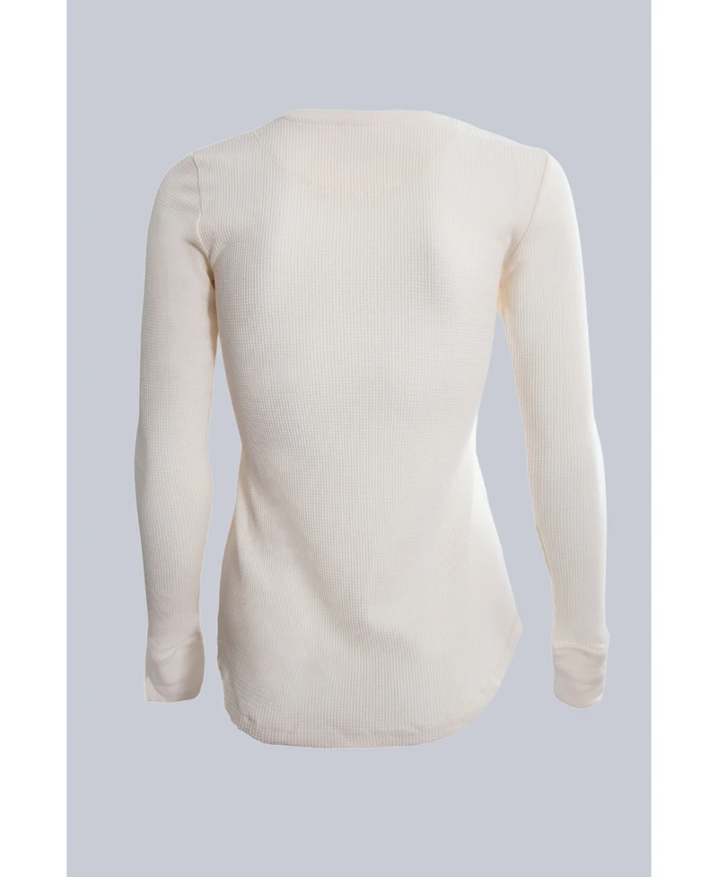 Watson'S Women's Waffle Long Sleeve Thermal Crew