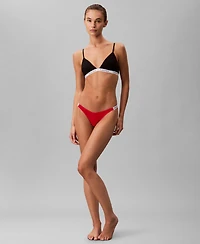 Calvin Klein Women's Modern Logo Dipped String Thong Underwear QD5157