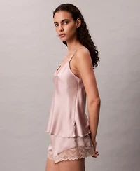 Calvin Klein Womens Satin Camisole Lace Shorts Sold Seperates