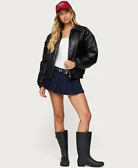 Women's Halley faux leather bomber jacket