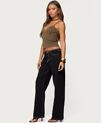 Edikted Women's Nora Buttons V Neck Tank Top