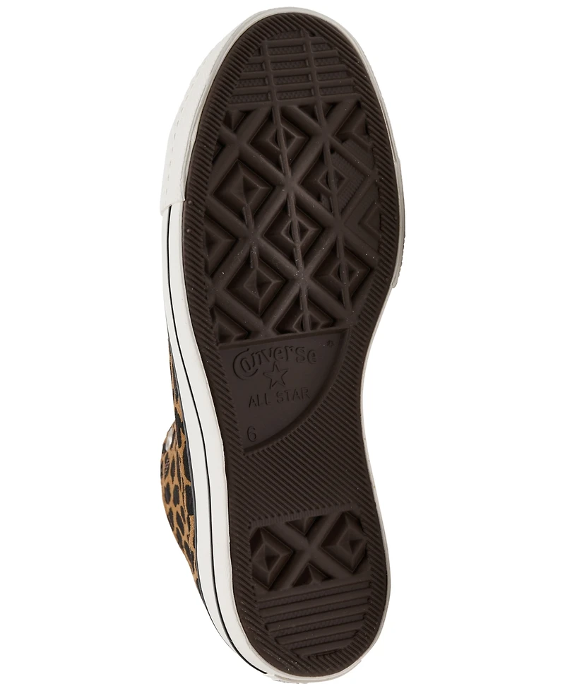 Converse Women's Chuck Taylor All Star Lift Platform Leopard Suede Casual Sneakers from Finish Line