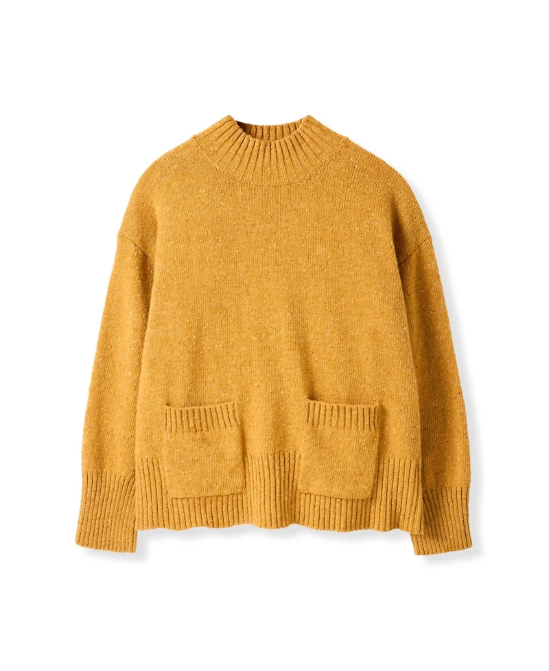 Celtic & Co. Women's Flecked Patch Pocket Sweater