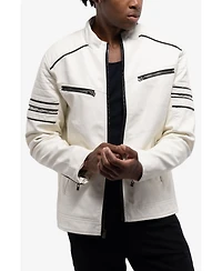 Xray Men's Pu Jacket With Faux Shearling Lining