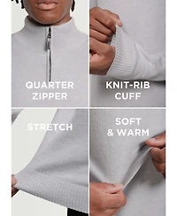 X Ray Men's Quarter Zip Mock Neck Sweater