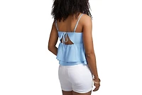Angela Peplum Tank Top-Sky