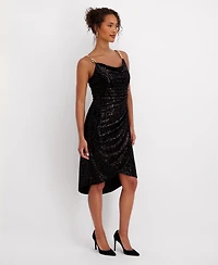 Siena Women's Cowl Neck Midi Dress