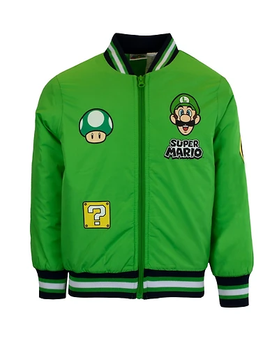 Mario Big Boys Super Luigi Bomber Jacket