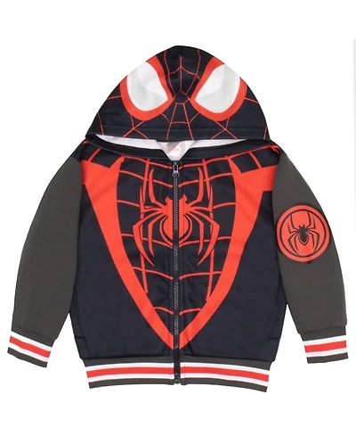 Miles Morales Little Boys Spider-Man Cosplay Pullover Graphic Print Hoodie