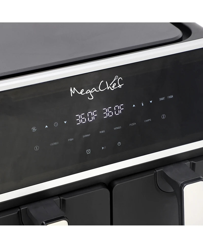 MegaChef Dual 4.5 + 4.5 Liter Digital Electric Air Fryer