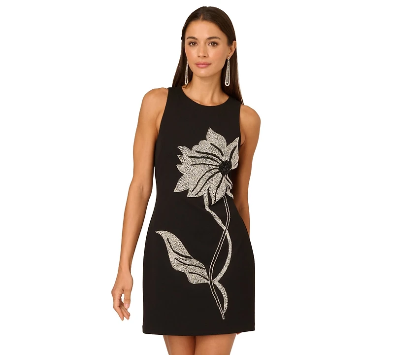 Adrianna Women's Beaded Sleeveless Short Dress