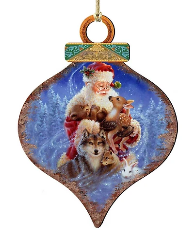 Designocracy Santa Little Friends Christmas Ornament