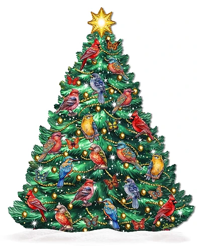 Designocracy Christmas Birds Tree Holiday Decor