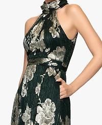 Betsy & Adam Petite Halter Sleeveless Dress