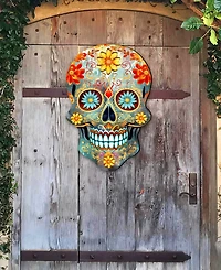 Designocracy Sugar Skull Holiday Door Decor
