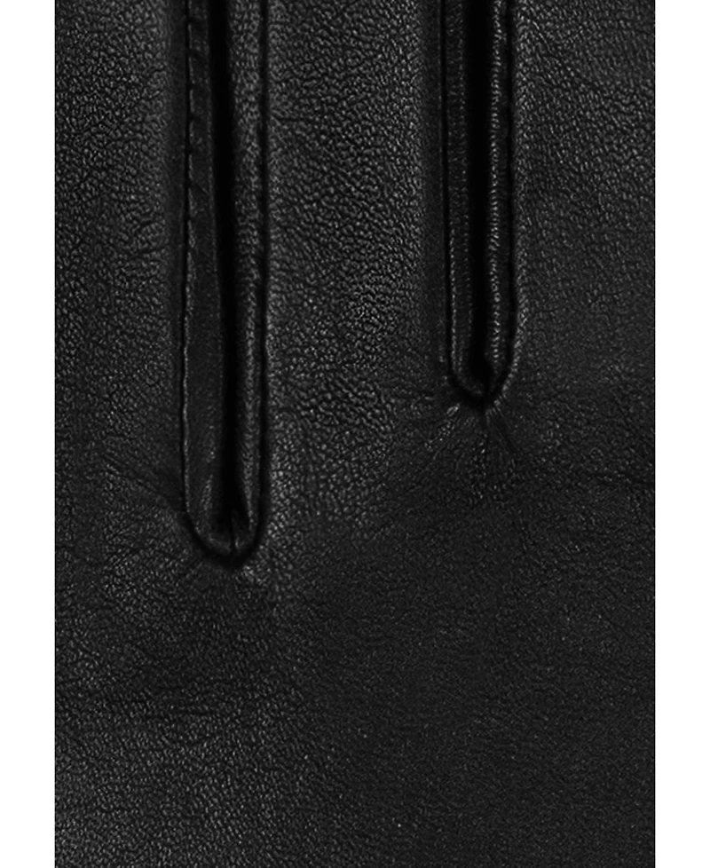 Women`s Premium Lamb Leather Touchscreen Gloves "Lola" Cashmere Lining