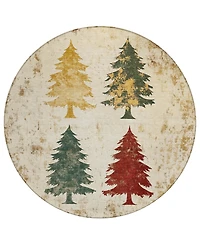 Addison Holiday Washable Indoor/Outdoor ACN1811 8'x8' Round Area Rug