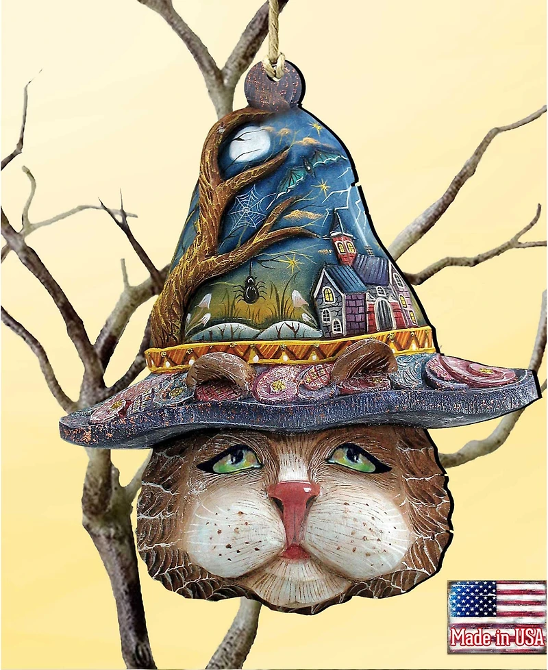Designocracy Eve Cat Holiday Wood Christmas Ornament