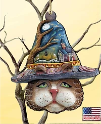 Designocracy Eve Cat Holiday Wood Christmas Ornament