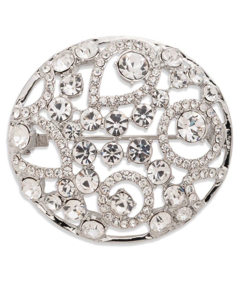 Givenchy Crystal Silver-Tone Cluster Boxed Pin