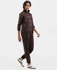 adidas Women's Three Stripes Leopard Print Track Jacket