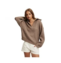 Cotton On Women's Luxe Half Zip Pullover
