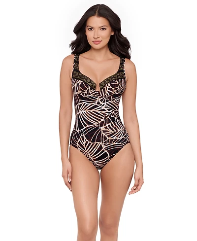 Miraclesuit Women's Lets Be Fronds Escape Underwire One Piece Swimsuit