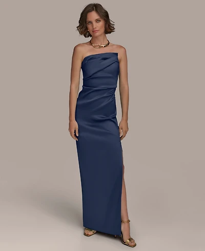 Donna Karan New York Women's Ruched Strapless Gown