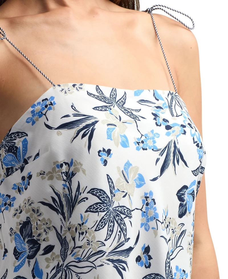 Bcx Women's Resort Printed Tie Scarf Top