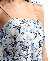 Bcx Women's Resort Printed Tie Scarf Top