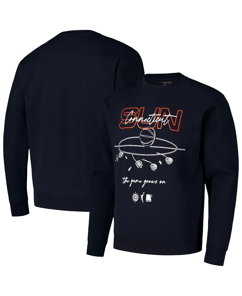 Round21 Men's and Women's Navy Connecticut Sun Bloom Crew Pullover Sweatshirt