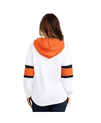 G-iii 4Her by Carl Banks Women's White Philadelphia Flyers Goal Zone Long Sleeve Lace-Up Hoodie T-Shirt