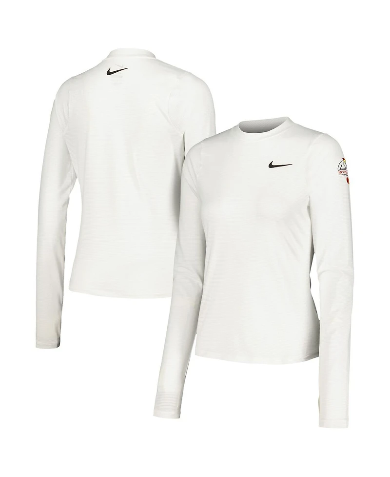 Nike Women's White Arnold Palmer Invitational Uv Victory Printed Performance Long Sleeve Top