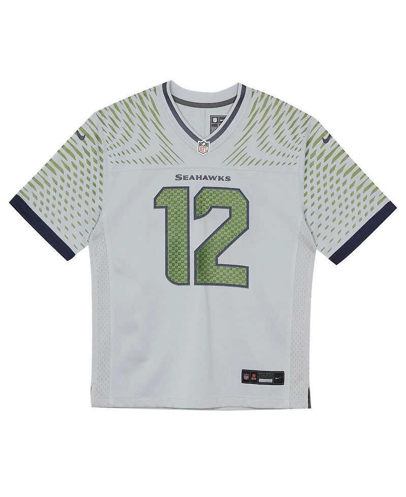 Nike Toddler 12s Wolf Gray Seattle Seahawks 2025 Rivalries Collection Game Jersey