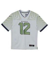 Nike Toddler 12s Wolf Gray Seattle Seahawks 2025 Rivalries Collection Game Jersey