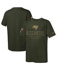Nike Big Boys and Girls Olive Tampa Bay Buccaneers 2025 Salute to Service Sideline Dri-fit T-Shirt