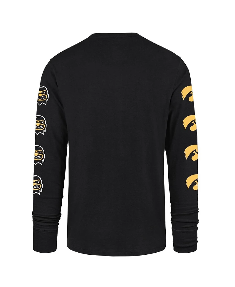'47 Brand Men's Black Iowa Hawkeyes Go Big Long Sleeve T-Shirt