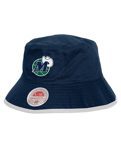 Mitchell & Ness Men's Navy/Green Dallas Mavericks Flip It Reversible Bucket Hat