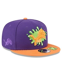 New Era Big Boys and Girls Purple/Orange Detroit Lions Nickelodeon Slime 9FIFTY Snapback Hat
